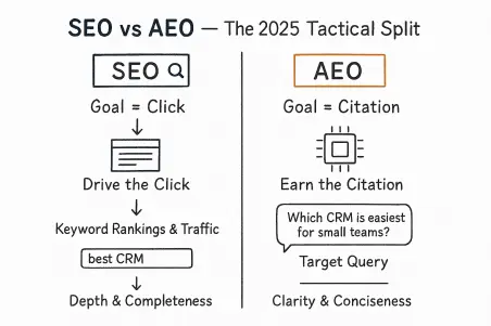 SEO vs. AEO: The Content Trench Warfare